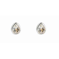 Boucle d'oreille topaze blanche en argent 925