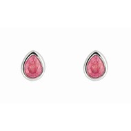 Boucle d'oreille quartz rose en argent 925