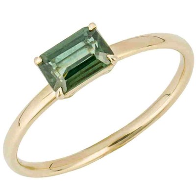 Bague saphir vert sur or 375 MON-BIJOU MATY