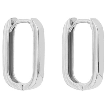 Boucle d'oreille en or blanc 375