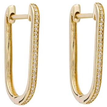 Boucle d'oreille diamant sur or 375