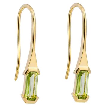 Boucle d'oreille péridot en or 375