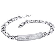 Bracelet couleur argent en acier inoxydable