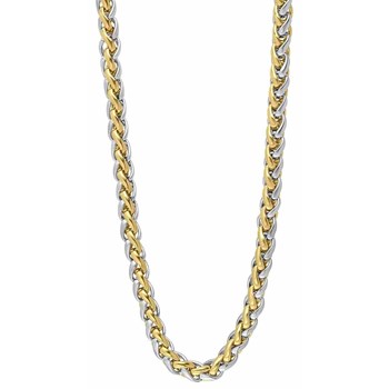 Collier plaqué or sur acier inoxydable