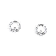 Boucles d'oreilles en argent 925 rhodié avec oxydes de zirconium