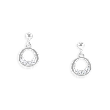 Gerhodineerd 925 zilveren hanger oorbellen met zirkonium oxides
