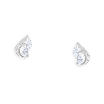 Earrings in rhodium-plated 925 sterling silver with zirconium oxides