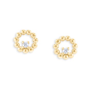 Vergulde oorbellen met zirkoniumoxide