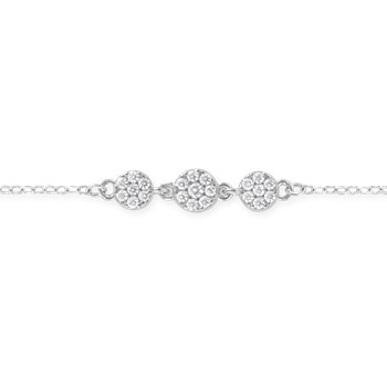Bracelet in rhodium-plated 925 silver with zirconium oxides