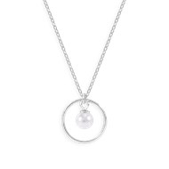 Collier en argent 925 rhodié avec oxydes de zirconium