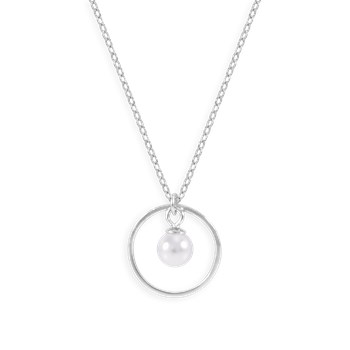 Collier en argent 925 rhodié avec oxydes de zirconium