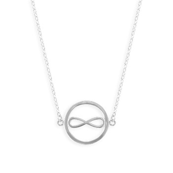 Halsketting in gerhodineerd 925 zilver met zirkoonoxiden