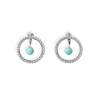 Boucles Cercles De Perles et Amazonite - vue V3