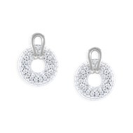 Boucles d'oreilles en argent 925 rhodié avec oxydes de zirconium