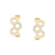 Boucles d'oreilles plaquées or avec oxydes de zirconium