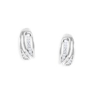 Boucles d'oreilles en argent 925 rhodié avec oxydes de zirconium