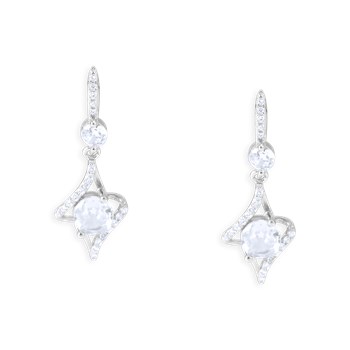 Earrings in rhodium-plated 925 sterling silver with zirconium oxides