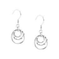 Boucles d'oreilles pendantes en argent 925 rhodié