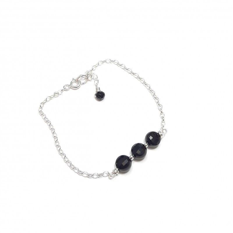 Bracelet Maya Onyx Argent 925