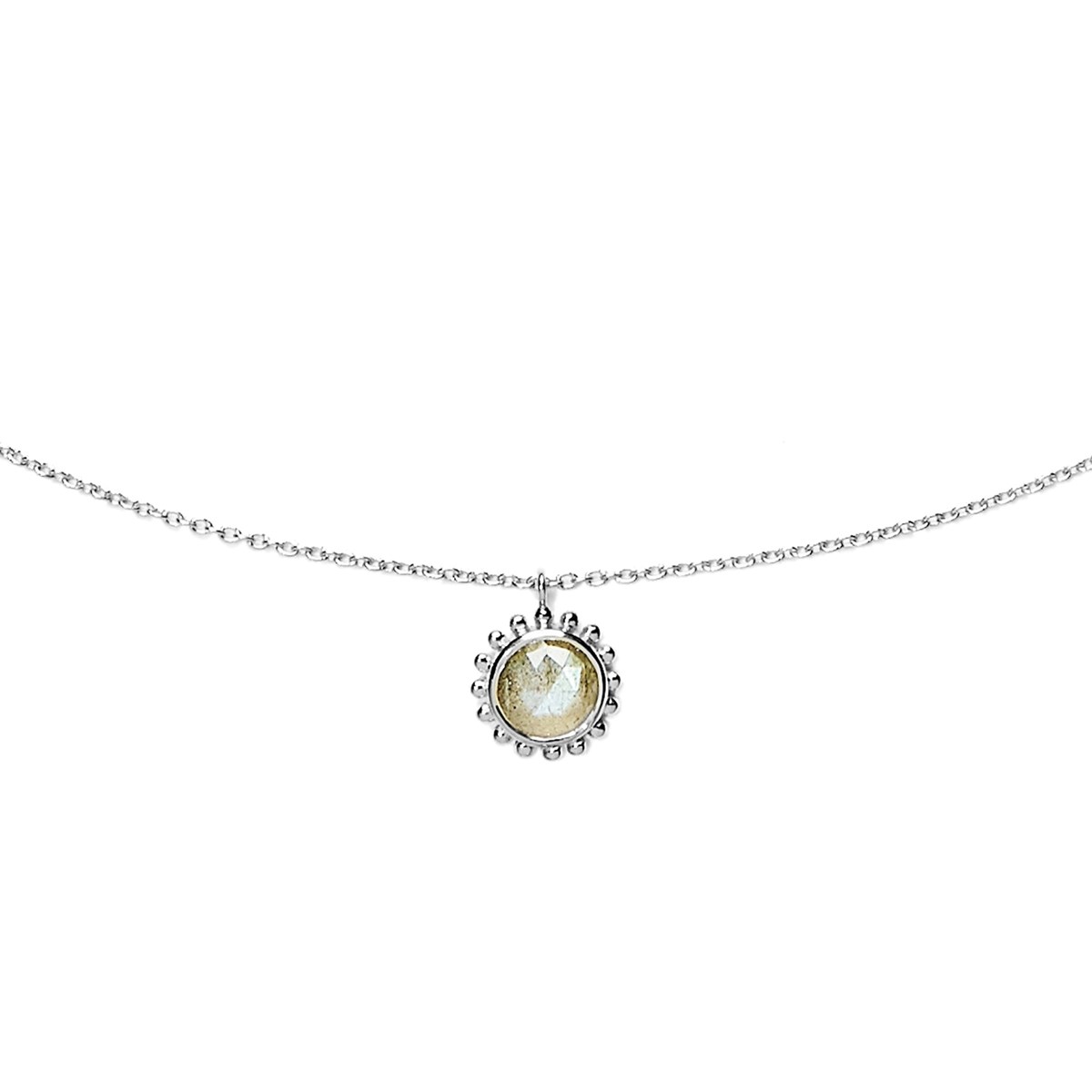 Collier Surya Grand Soleil et Labradorite - vue 5