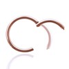 Piercing anneau clicker plaqué or rose ouverture manuelle 8mm - vue V2