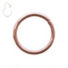 Piercing anneau clicker plaqué or rose ouverture manuelle 11mm - vue V1