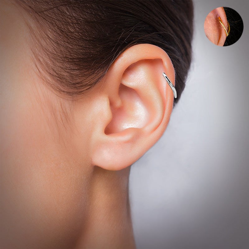 Piercing : clicker acier en forme de goutte - vue 3