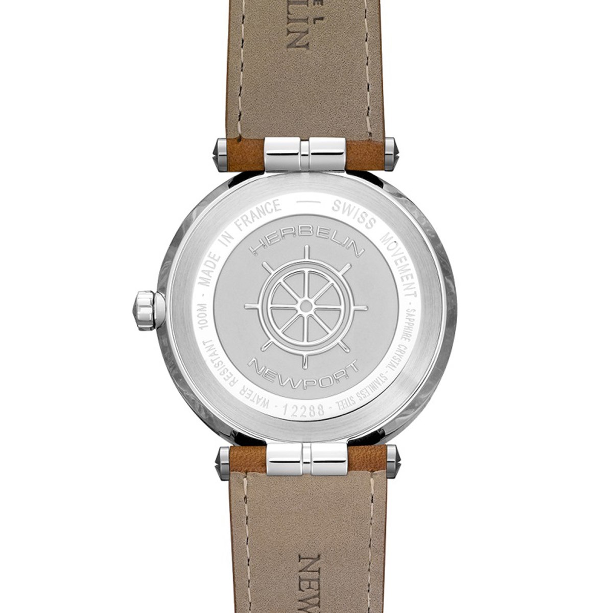 Montre Herbelin Newport cuir gold - vue 3