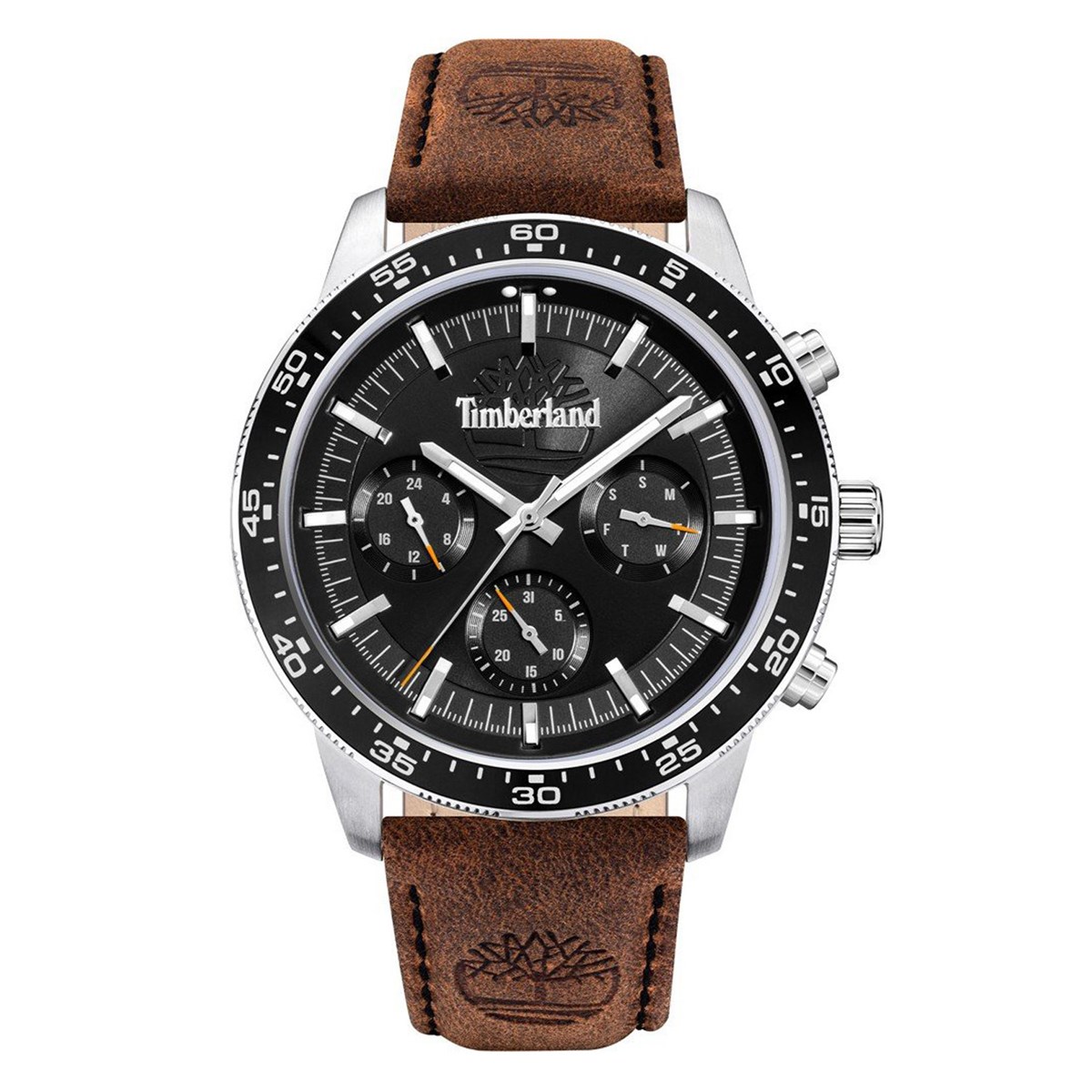 Montre Timberland Parkman cuir marron foncé