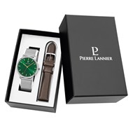 Coffret montre Pierre Lannier ESSENTIAL
Cadran Vert Bracelet Cuir Brun