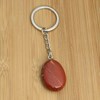 Porte-clés pierre naturelle Jaspe rouge argenté - vue V2