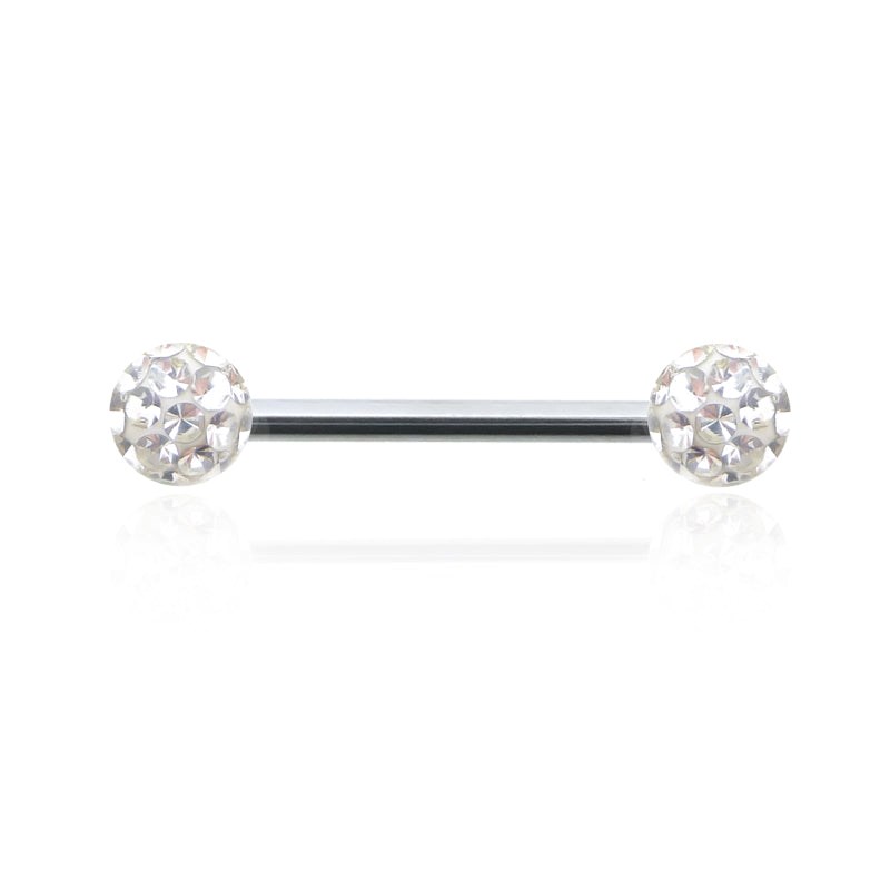 Piercing de téton en cristal de Swarovski vissage 1,6mm