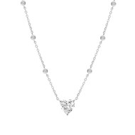 Collier Lotus Silver argent coeur oxyde