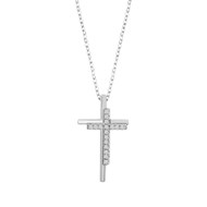 Collier Lotus Silver Double croix Argent