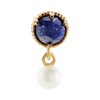 Boucle d'oreille individuelle Agatha Précieux dorée_x000D_
lapis lazuli - vue V1