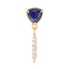 Boucle d'oreille individuelle Agatha Mix et Match dor
ée Lapis Lazuli - vue V1