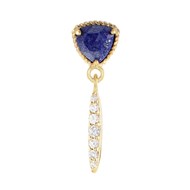 Boucle d'oreille individuelle Agatha Mix et Match dor_x000D_
ée Lapis Lazuli