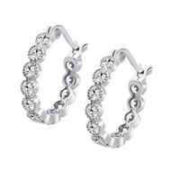 Créoles Lotus Silver argent oxydes