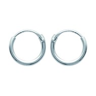 Créoles Brillaxis argent fil rond 1mm 8mm
