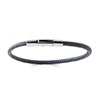 Bracelet Brilllaxis cuir gris et acier 19 cm - vue V3