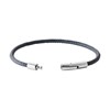 Bracelet Brilllaxis cuir gris et acier 19 cm - vue V4