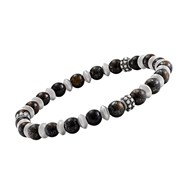 Bracelet homme Jourdan acier pierres de cuivre_x000D_
collection Brume