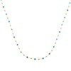 Collier Brillaxis perles fantaisis plaqué or et bleu - vue V1