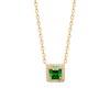 Collier brillaxis pendentif oxyde de zirconium vert - vue V1