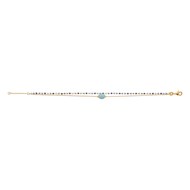 Bracelet Brillaxis plaqué or et perle d'amazonite
18cm