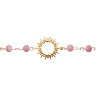 Bracelet Brillaxis Soleil et tourmaline rose
18 cm