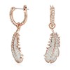 Boucles d'oreilles Swarovski Nice plume doré rose - vue V1