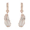 Boucles d'oreilles Swarovski Nice plume doré rose - vue V3