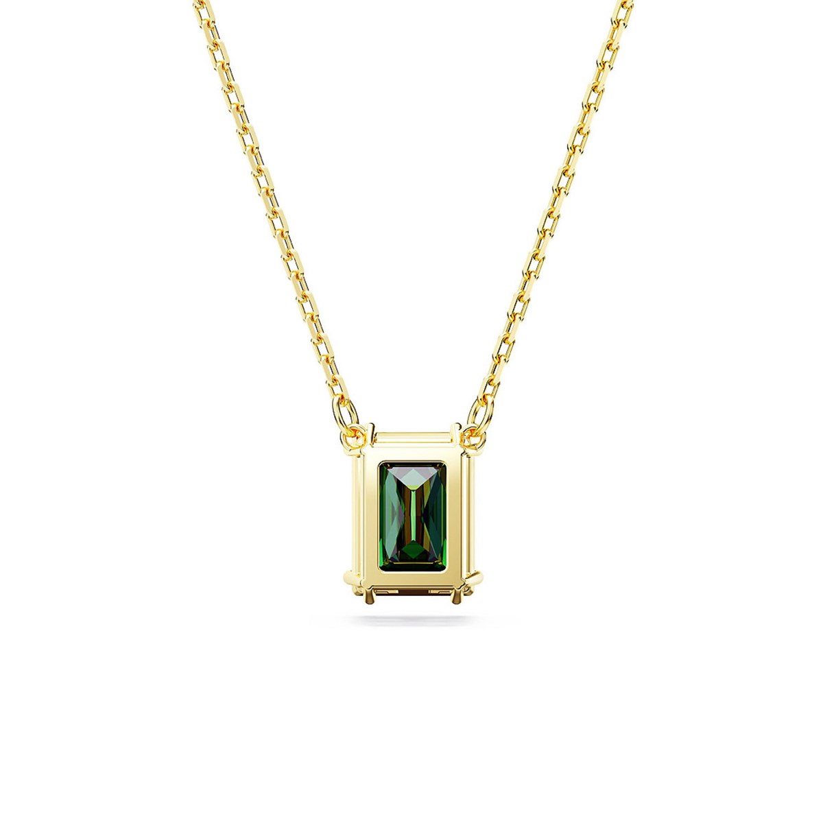 Pendentif Swarovski Stilla rectangle vert - vue 3