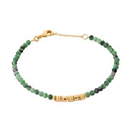 Bracelet Brillaxis perles rubis zoisite 18cm